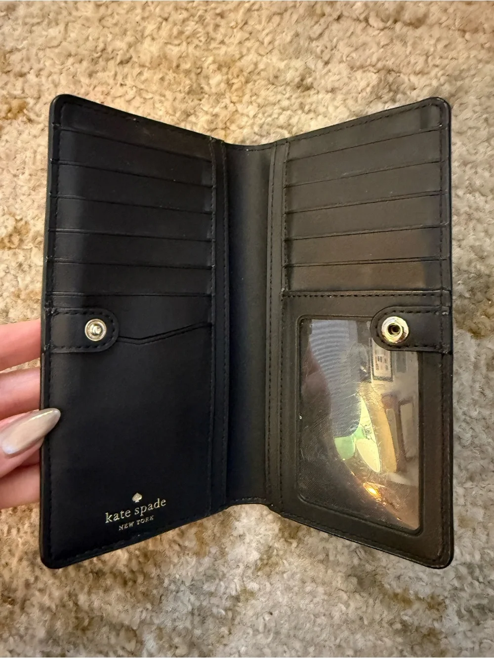 Kate Spade New York Tan & Black Colorblock Continental Wallet